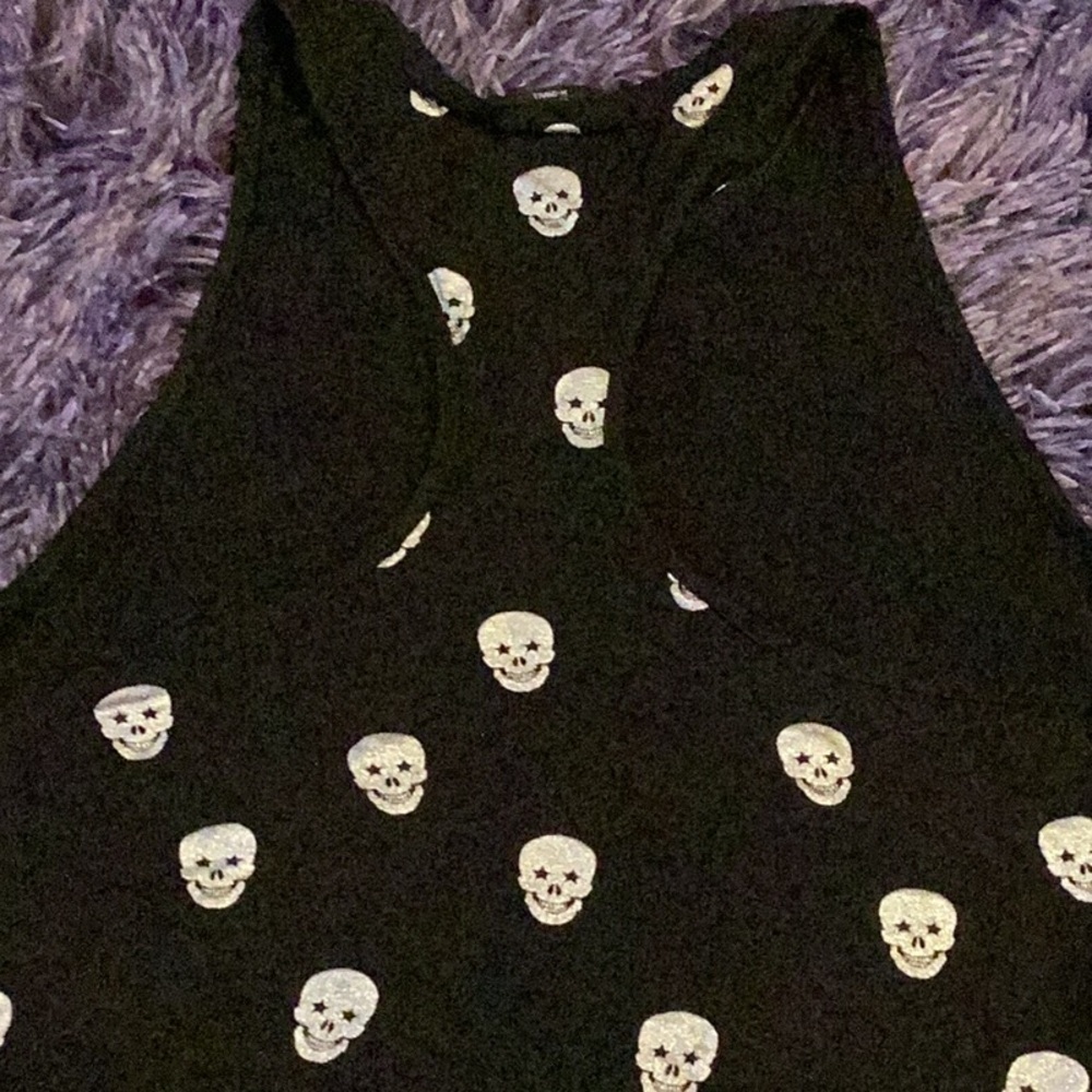 Terez silver skull racer back tank top - Picture 5 of 7